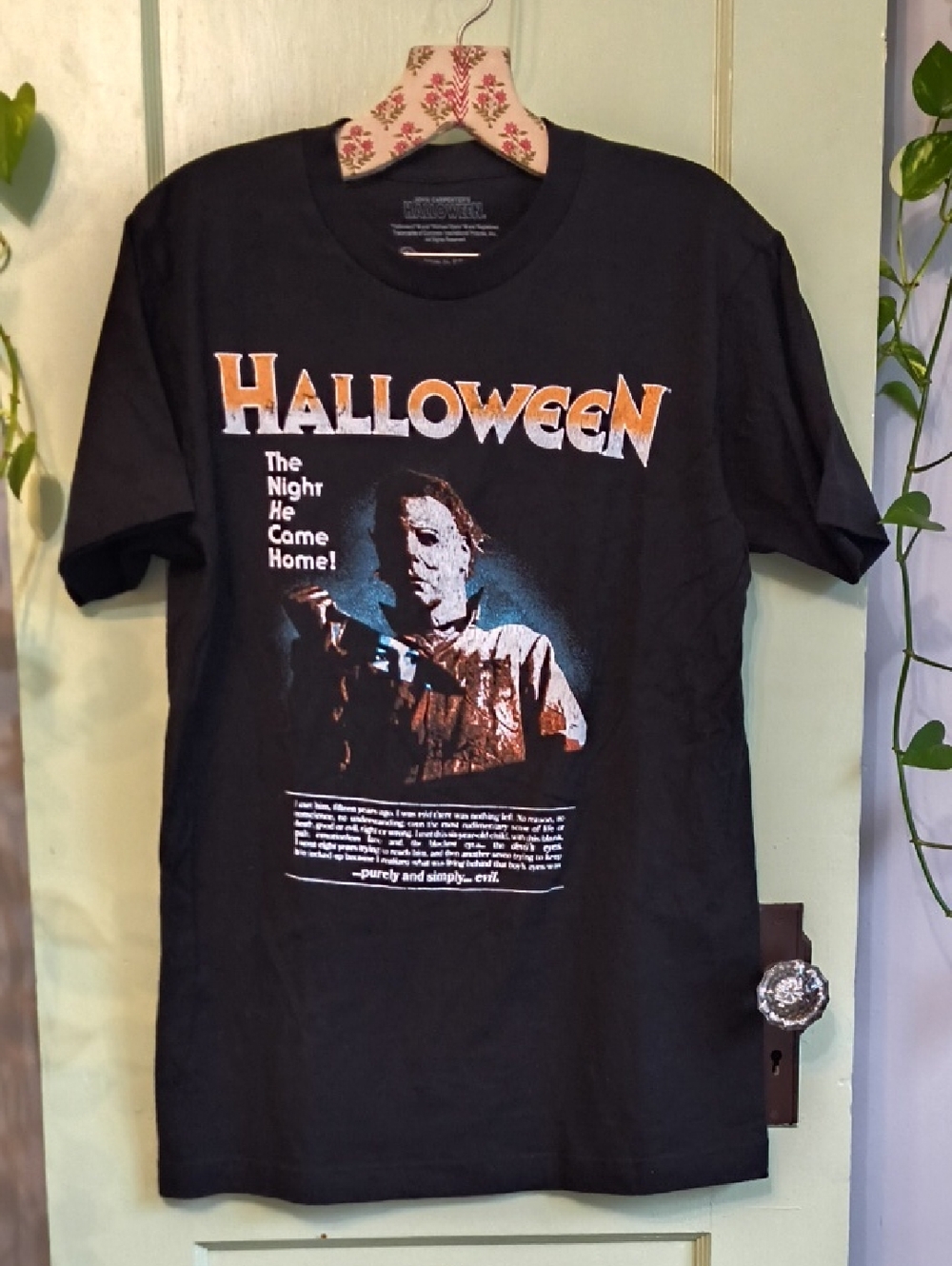 Men's Michael Myers 🎥🍿 Halloween John Carpenter Black T-shirt M